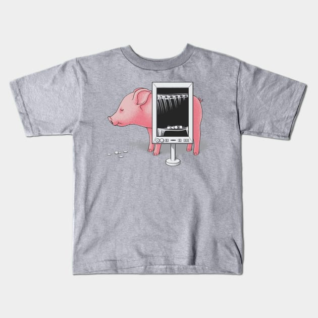 Piggy Bank Kids T-Shirt by Naolito